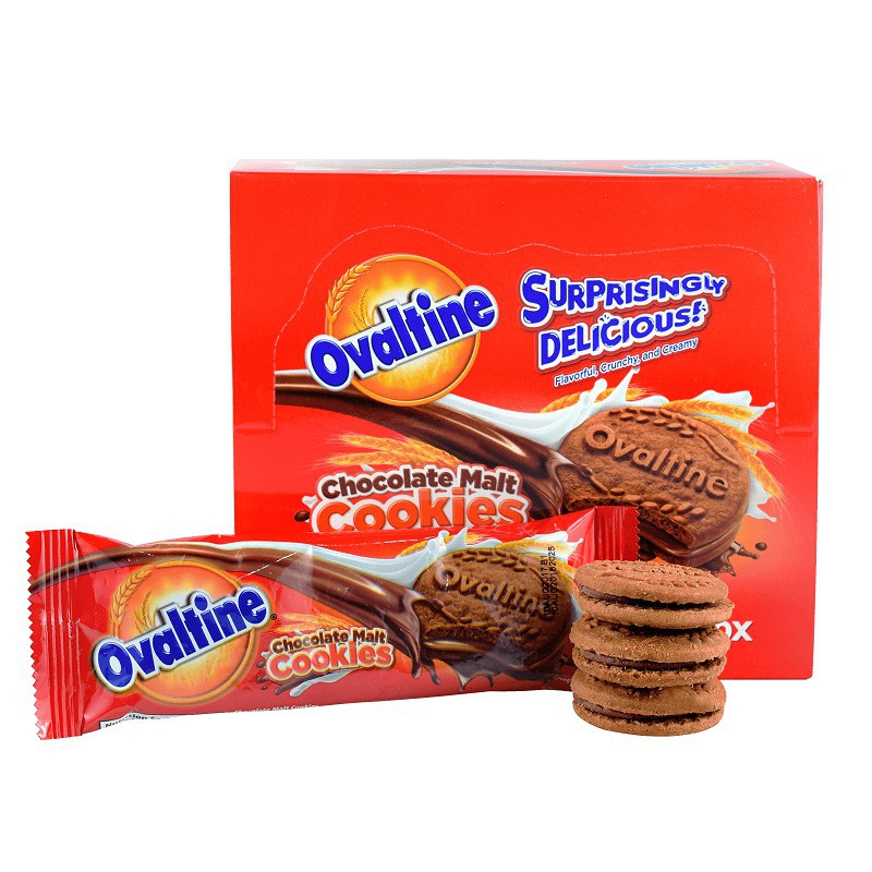 

Ovaltine chocolate malt cookies 30 g isi 12 pcs