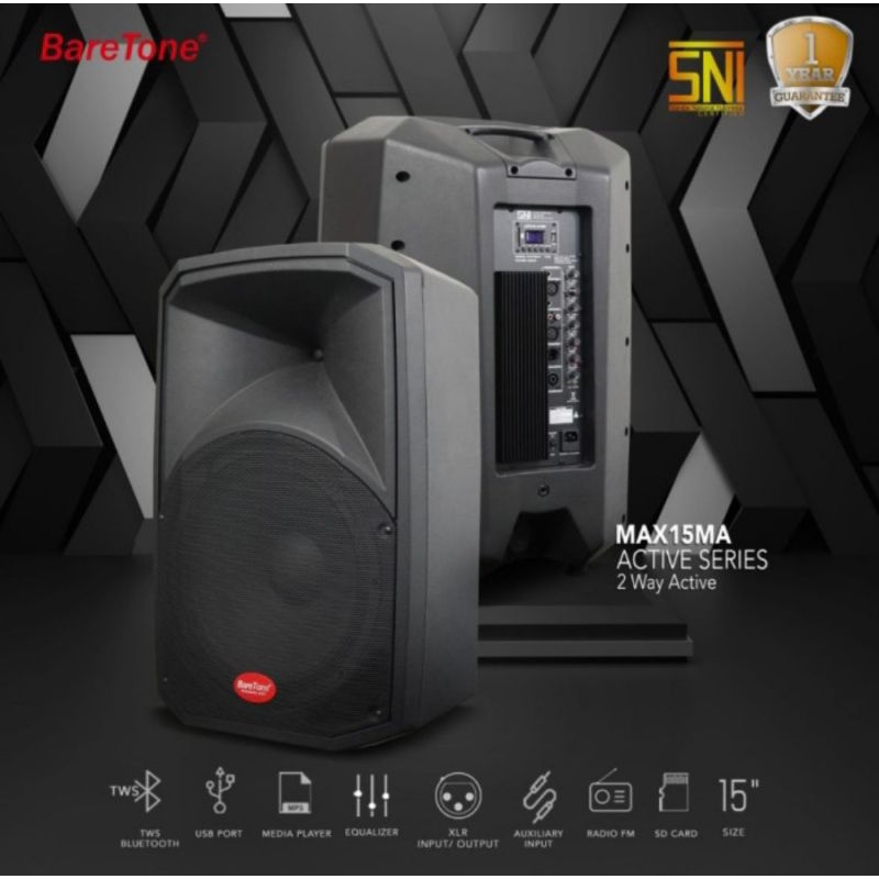 Speaker Aktif Baretone MAX 15 MA Original 15 inch Active BARETONE MAX15MA