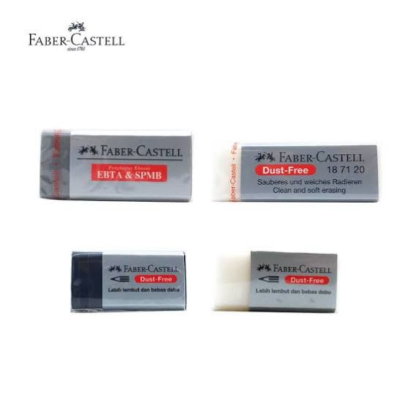 

FABER CASTELL ERASER PENGHAPUS HAPUSAN KECIL SEDANG BESAR HITAM/PUTIH