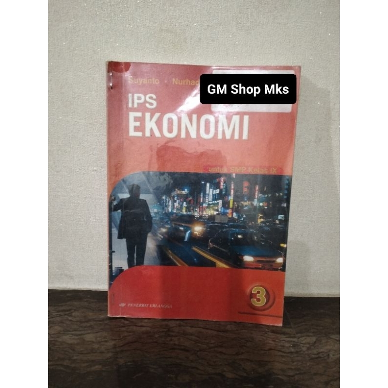 Buku IPS Ekonomi SMP Kelas IX Penerbit Erlangga (bekas)