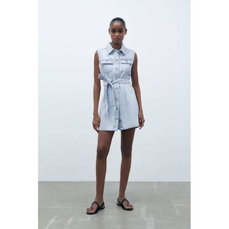 zara denim dress