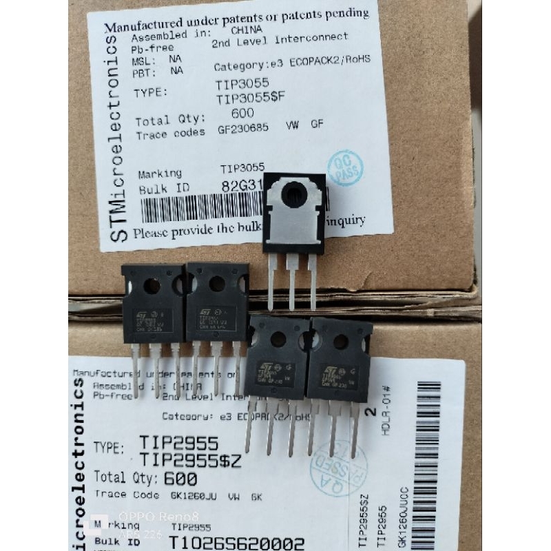 Transistor Tip2955 Tip3055 St Original