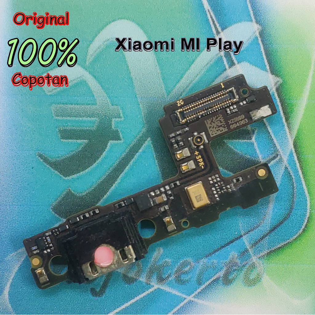 Xiaomi MI Play Papan konektor cas / PCB UI board charger mesin bawah original copotan | eXe Comp