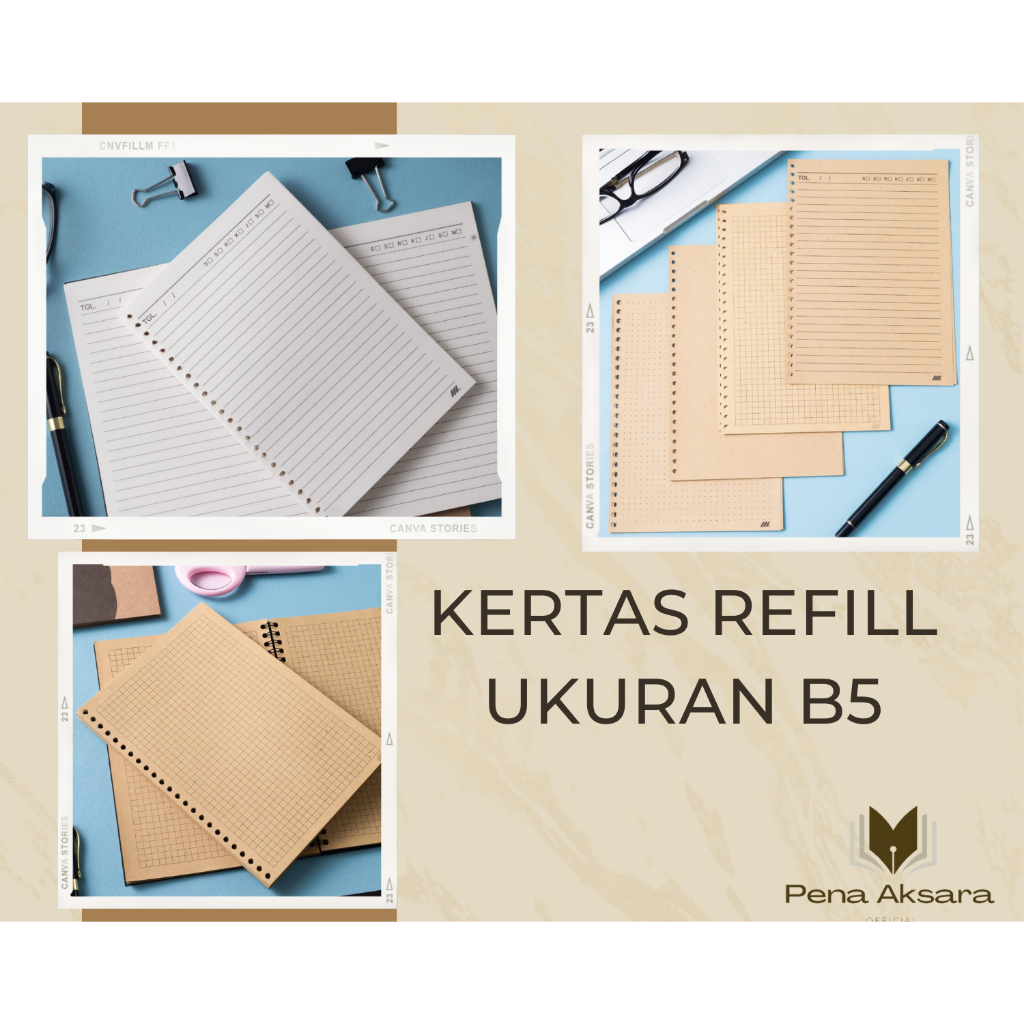 

KERTAS REFILL UKURAN B5 17,6x25 KERTAS ISI ULANG MURAH BERKUALITAS