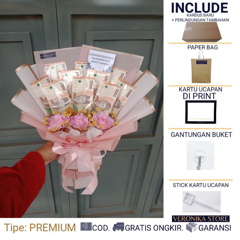 BUKET UANG HALAL NON RIBA – AERA - BUCKET UANG  - MONEY BOUQUET ULANG TAHUN - BUKET JAJANAN BUKET WI