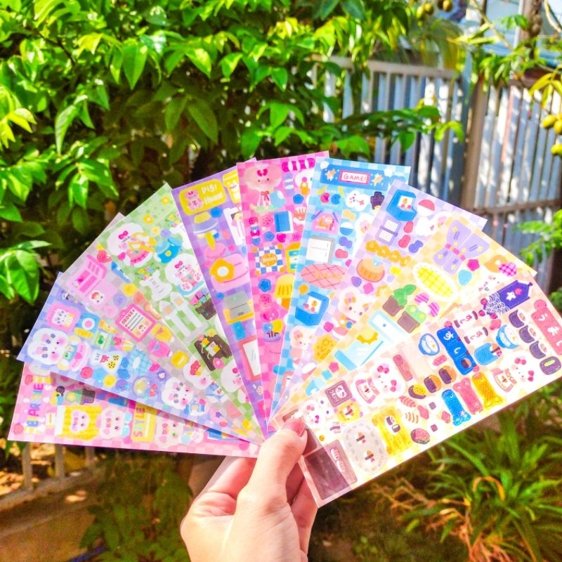 

SWEET MORI - KEIVRYTHING Sticker Sheets Journal Planner Kawaii Aesthetic Kiss Cut