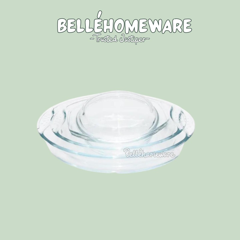 WADAH SAJI LOYANG KACA 1 SET ISI 3PCS | PIRING SAJI