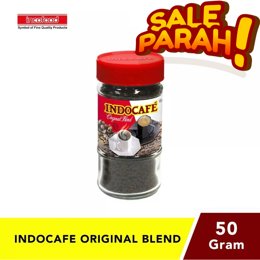 

Indocafe Coffee Original Blend 50gr Jar/Kopi Original Bland Kemasan Botol/Kopi Hitam blend