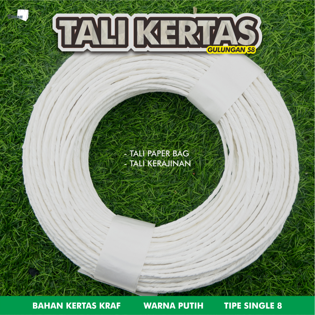 

TALI PEGANGAN PAPER BAG tali kraft paper rope single putih S8