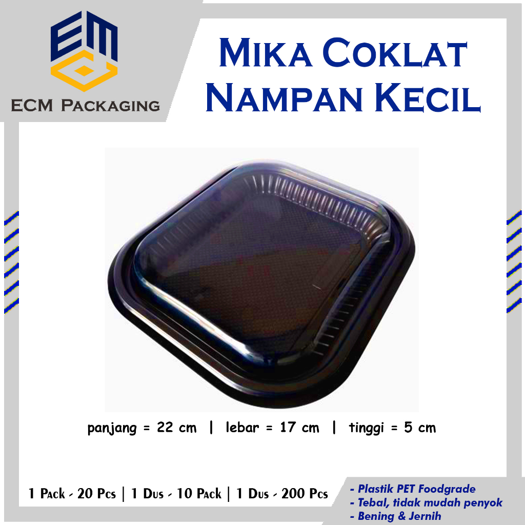 Mika Nampan Coklat Kecil / Mika Nampan Kue (20pcs)