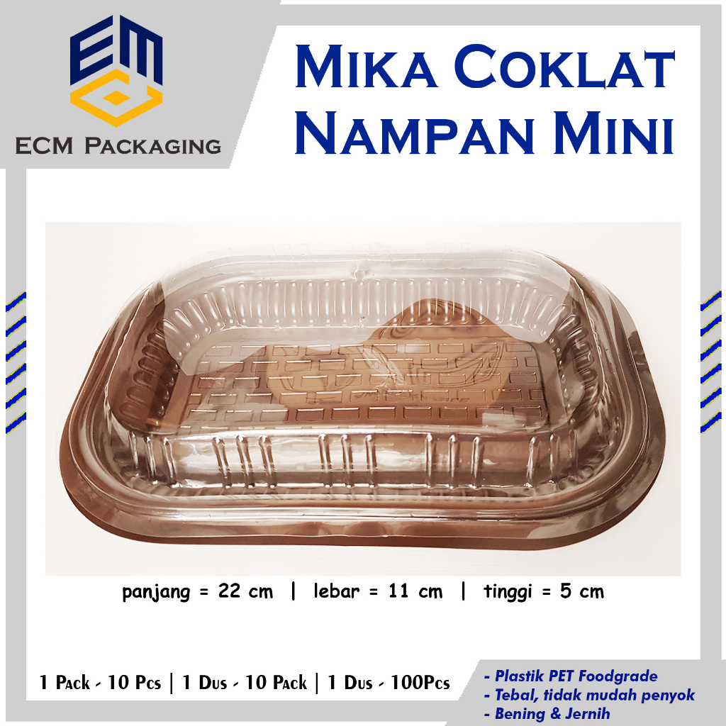 Mika Nampan Coklat Mini / Mika Nampan Kue (10pcs)