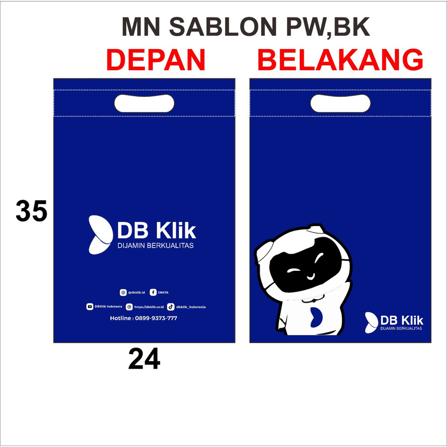 Goodie Bag Spunbound Db Klik DABI - Tas Belanja Spunbound DABI