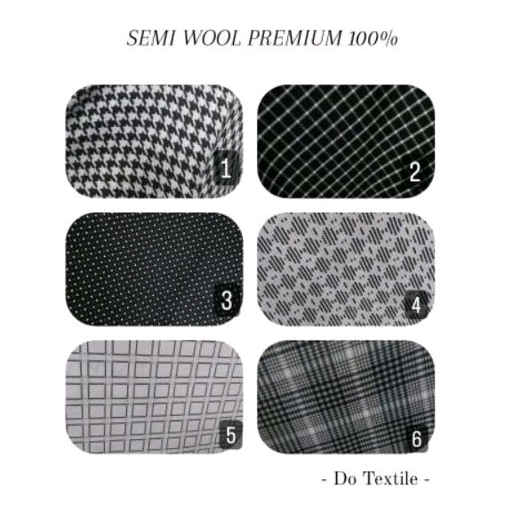 KAIN BAHAN SEMI WOOL MOTIF TERBAIKK 