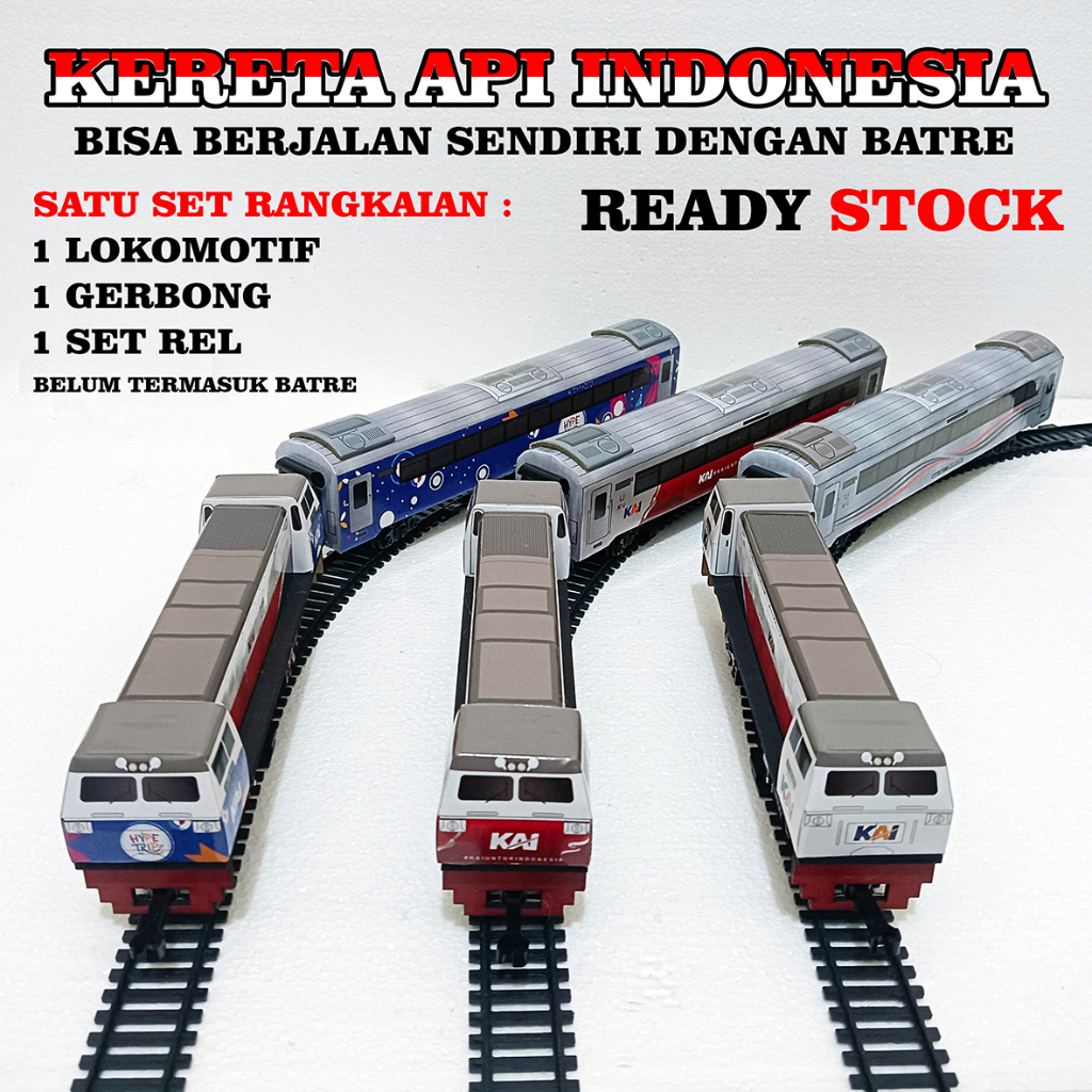 Kereta Api Indonesia - Gerbong Rangkaian Kereta Api ( handmade )