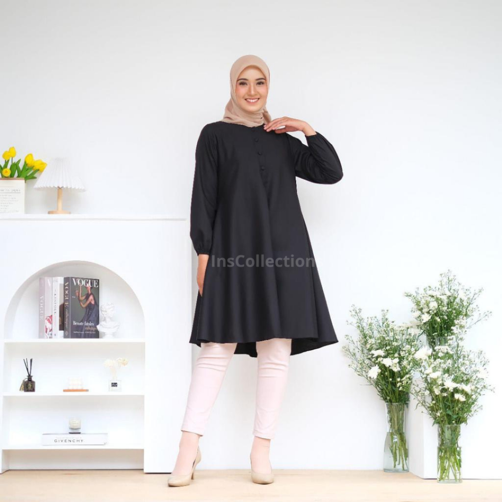 Tunik Maryani By Ins Collections Baju Atasan Muslim Wanita Casual Bahan Katun Toyobo Premium II