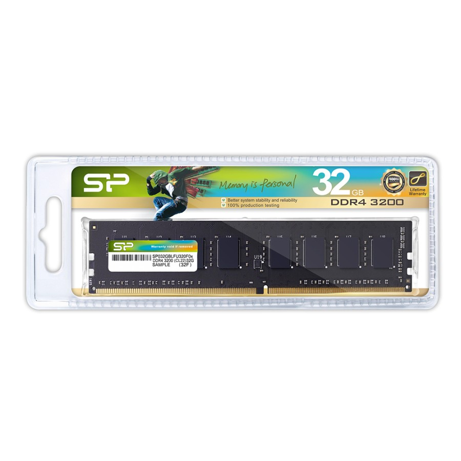 Silicon Power DDR4-3200 Mhz / PC4-25600 - 32GB U-Dimm For Desktop