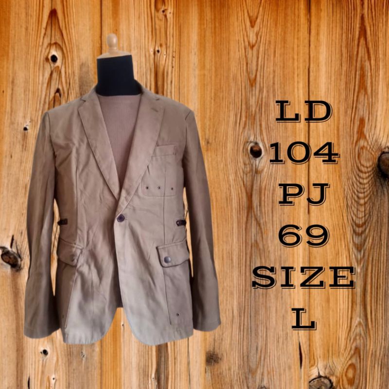 Jas BlazerCasual Pria Premium Suede (Mocca)