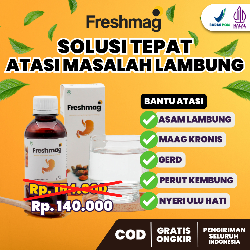 

Freshmag Madu Lambung Atasi Masalah Pencernaan Asam Lambung Magh Gerd Anxiety Tukak Lambung Nyeri Ulu Hati dengan Bahan Herbal Asli Alami Original Dijamin Aman dan Halal