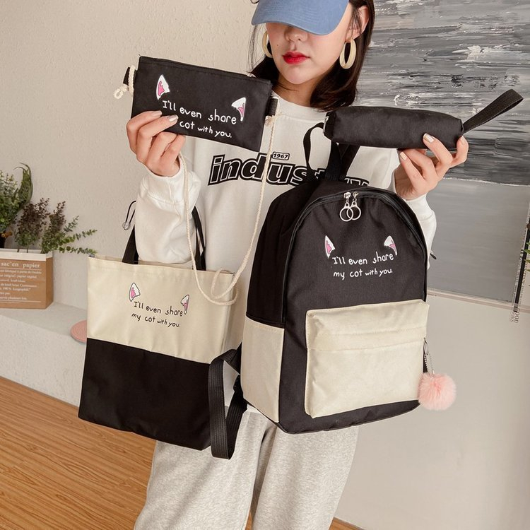 4 IN 1 BAGS LARGE CAPACITY / TAS RANSEL SEKOLAH / TAS  IMPORT / TAS KOREAN STYLE