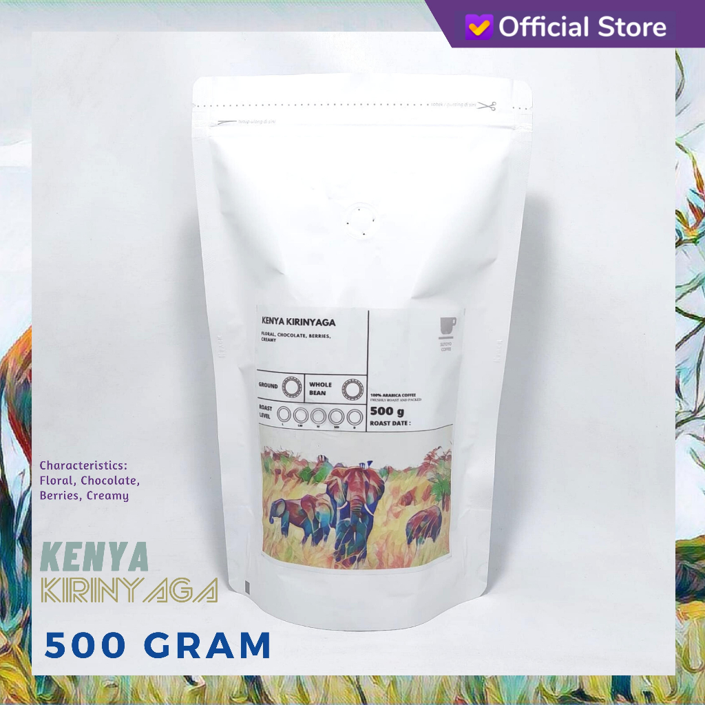 

KOPI ARABIKA KENYA KIRINYAGA 500 GRAM | IMPORTED COFFEE BEANS | SUTOYO COFFEE