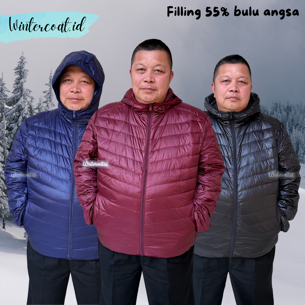 Coat winter MIKE filling 55% bulu angsa big size jumbo jaket goose down musim dingin pria cowok wani