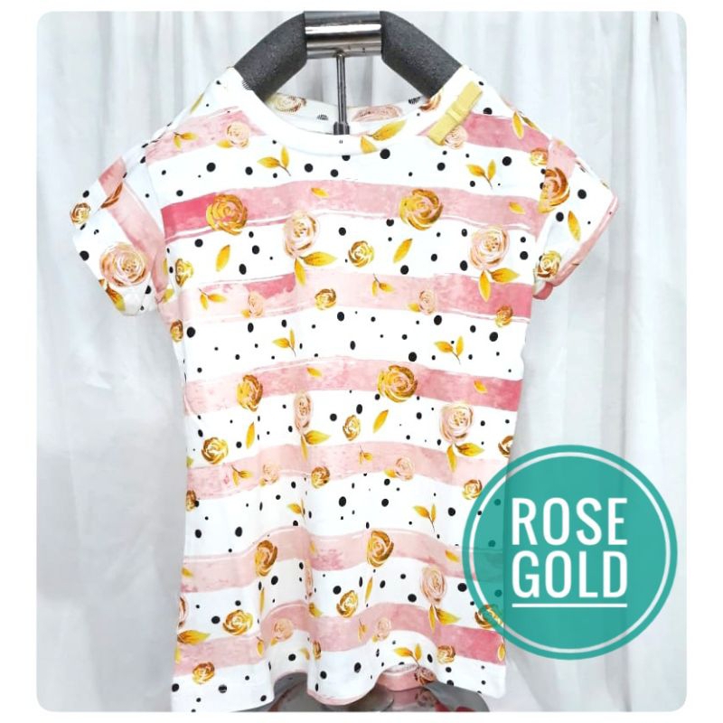 kaos anak perempuan motif gambar rose kaos anak. calm rose gold kaos anak umur usia 4 5 tahun kaos a