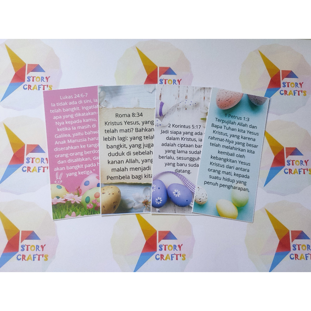 

Pembatas Buku dan Alkitab Dengan Ayat Emas Tema Easter Paskah katalog Indonesia 1