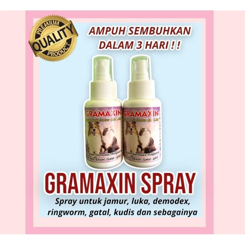 OBAT SEMPROT LUKA, JAMUR, GATAL KUCING GRAMAXIN SPRAY