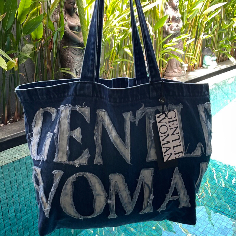 Gentle Woman Denim Tote Bag Navy