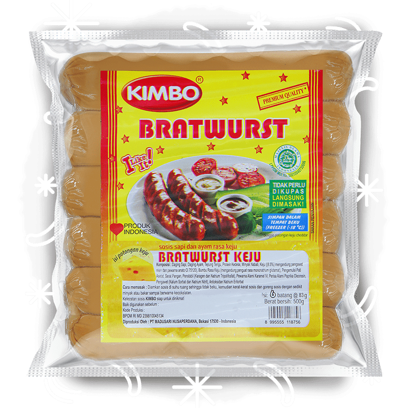 

Kimbo Sosis Bratwurst Keju 500gr