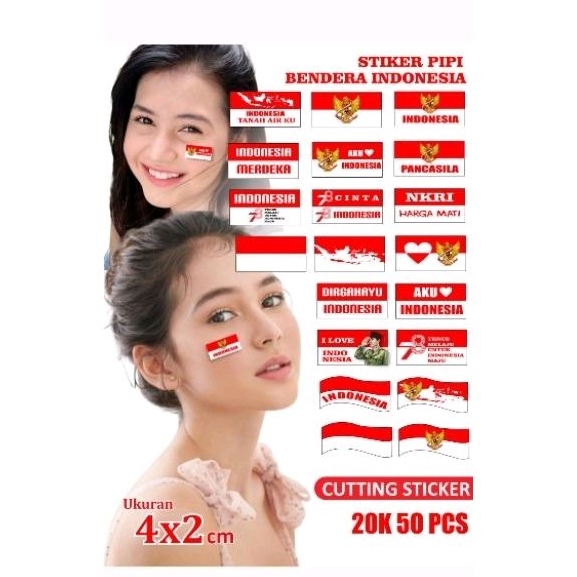 

STIKER PIPI HUT RI INDONESIA ISI 50 PCS