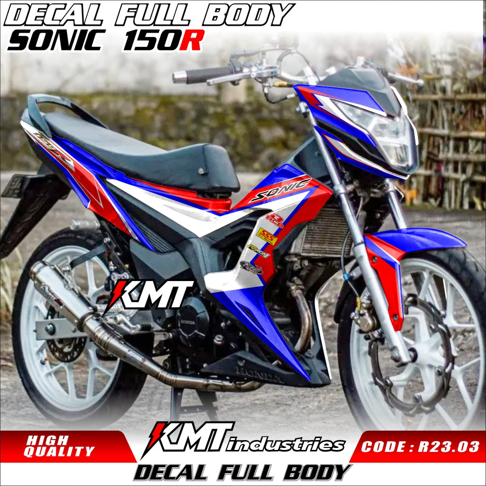 Decal Sticker Variasi Fullbody Honda Sonic 150R Motif Roadrace Terbaru KMT 23 03