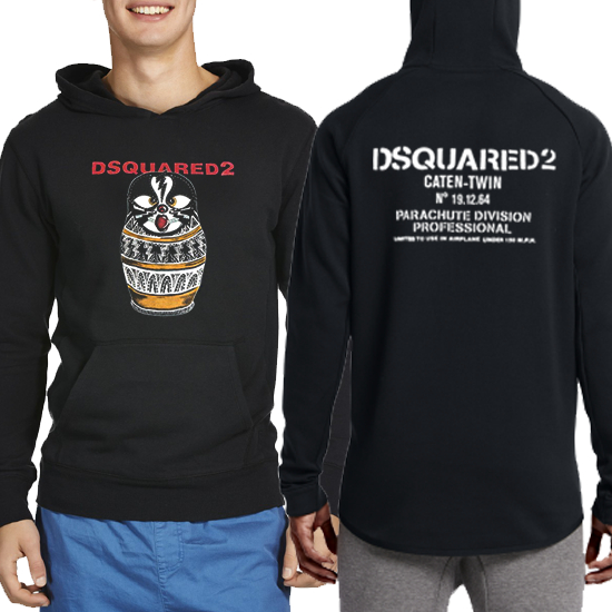 Hoodie Dsquared Owl Hoodie Pullover | Jumper Hoodie | Casual Hoodie Bahan Cotton Fleece