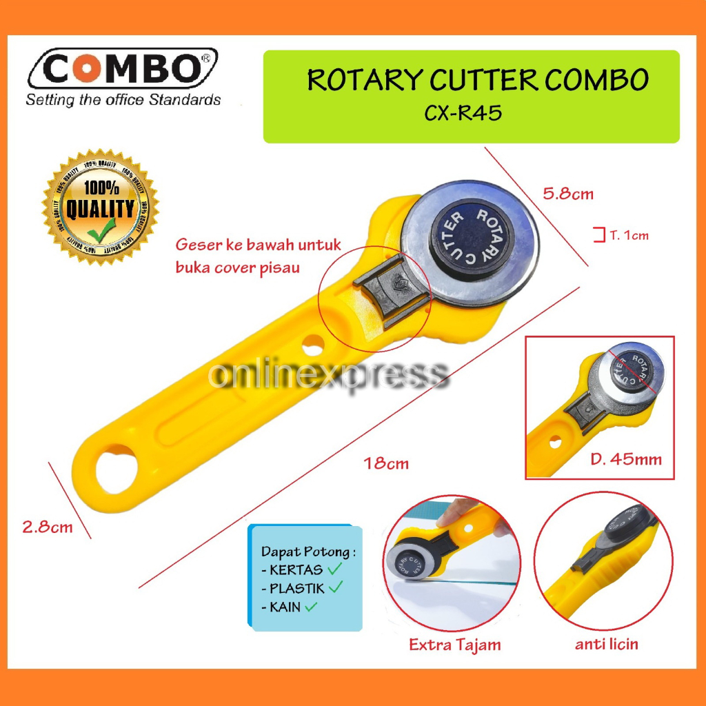 

Alat Pemotong Kertas Rotary CX-R45 / Rotary Cutter / Pisau Putar