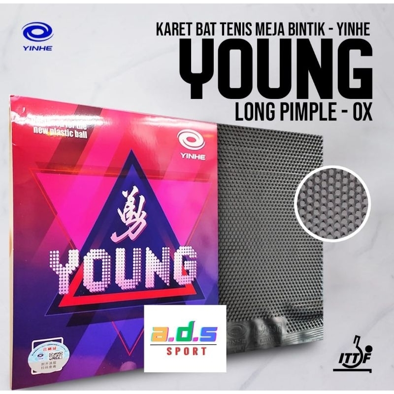 Yinhe Young LP Super Block OX bintik proses pabrik resmi ITTF karet bet pingpong 100%ORIGINAL