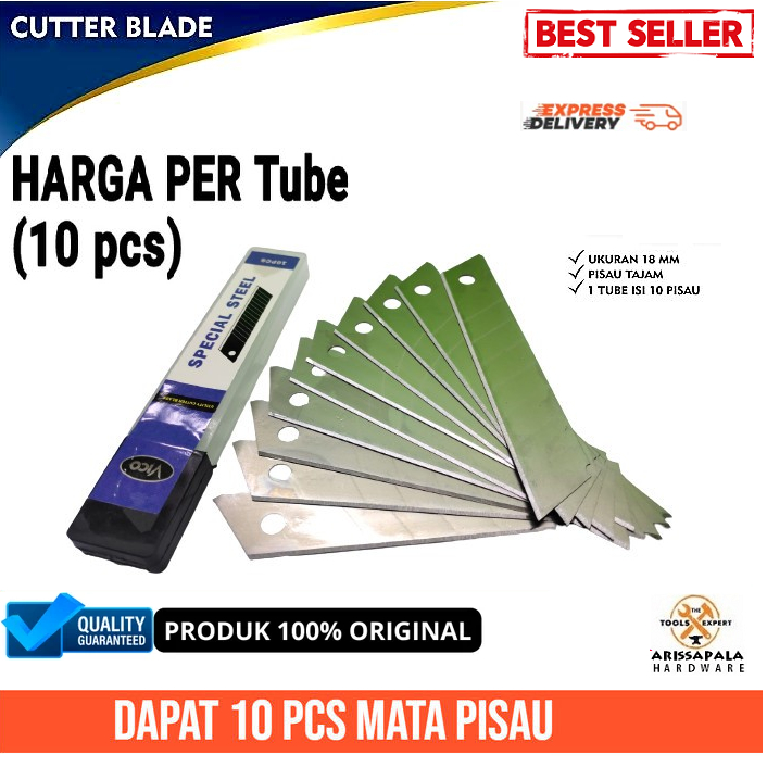 

VICO Isi Kater Besar Refill Cutter Blade Set Isi Pisau cuter 10 Pcs MURAH