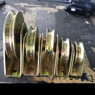 roda pagar 2" inchi 50mm paret siku roda pintu besi roda gerbang sliding gate 50mm roda bubut chrome