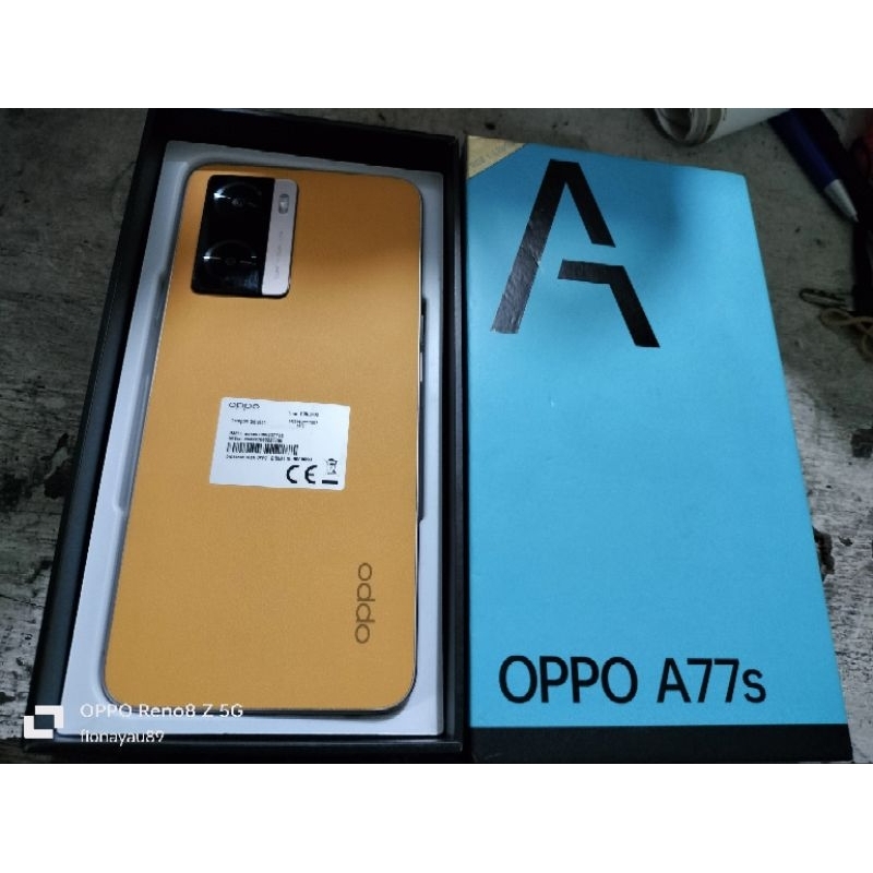 OPPO A77S second ram 8/128 lengkap mulus