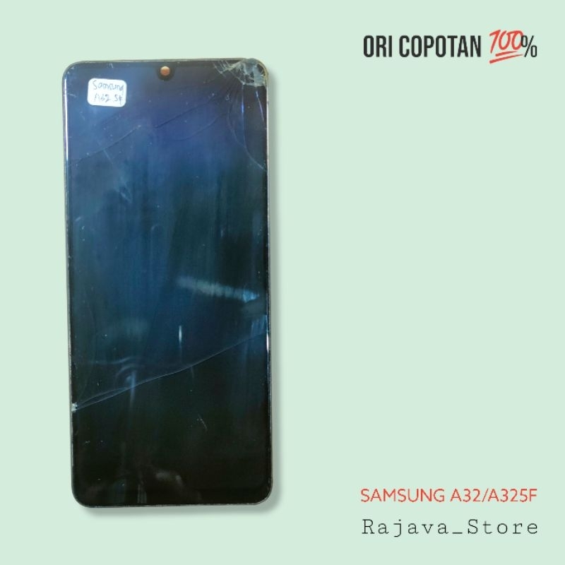 Lcd layar sentuh samsung a32 a325f 4g super amoled normal minus retak ori original copotan asli