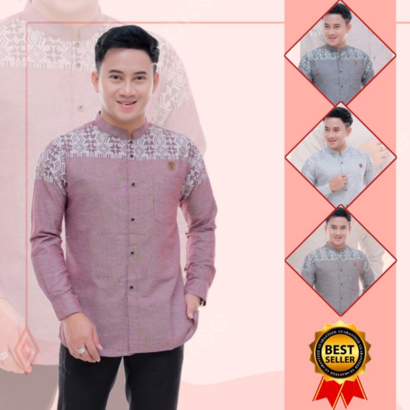 Kemeja koko pria / Baju koko pria kain katun madina