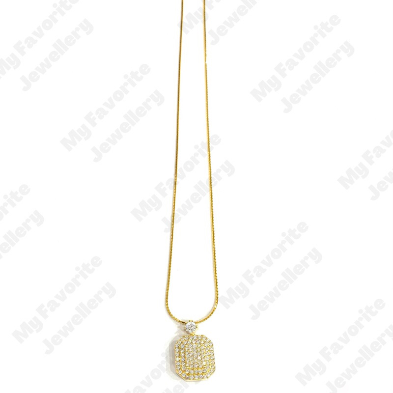 Kalung Italy Octagon Emas Asli Kadar 700