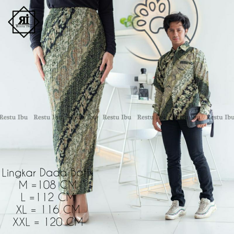 COUPLE BATIK KEBAYA / SERAGAMAN BATIK / SARIMBIT KELUARGA CM SAGE