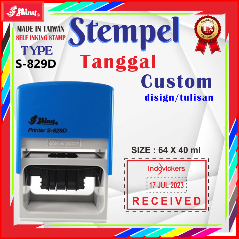 

STEMPEL SHINY S-829D TANGGAL WARNA CUSTOM TOKO KANTOR