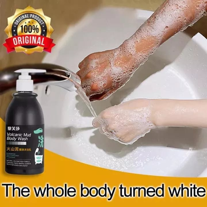 LIFUSHA Sabun Lumpur Vulkanik Sabun Pemutih Badan Instant Lifusha | Body Wash yg Mencerahkan kulit |