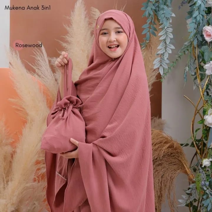 [ TERLARIS ] Mukena Anak 3 in 1 Cringkel AirFlow//Mukena AQILAH 3 in 1 Cringkel Mukena anak Cringkel