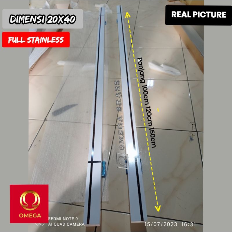 Handle pintu rumah stainless panjang 100cm s/d 150cm_gagang pintu rumah panjang