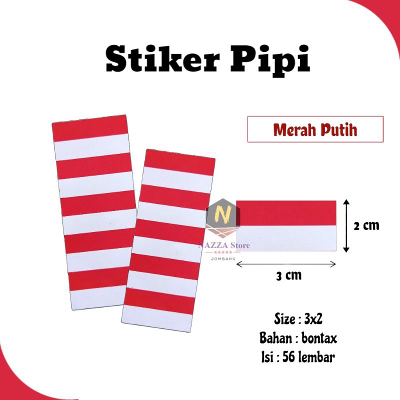 

Stiker Pipi tema Indonesia uk. 3x2cm isi 56 pcs