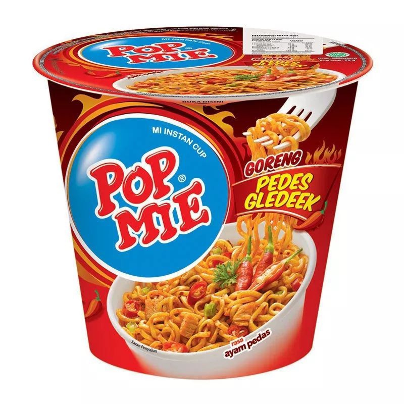 

Pop Mie Goreng Pedas Gledeek 75gr