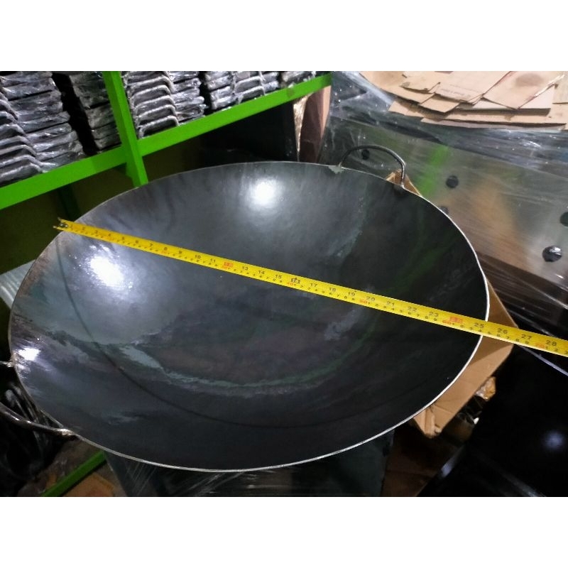 KUALI/WAJAN JUMBO ukuran 65cm plat BAJA HITAM tebal 2mm