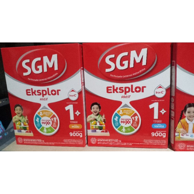 SGM Eksplor/ SOYA 1+ 3+ 5+ madu vanila 900gr (pembelian 1karton)